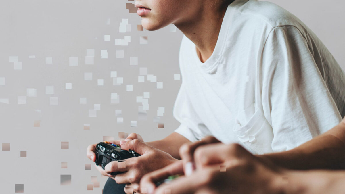 jeune joueur dans style dispersion pixels (1)