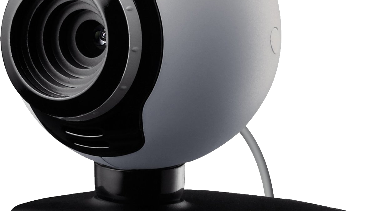 Conseils de sécurité pour la webcam avec cadenas et œil sur fond bleu numérique